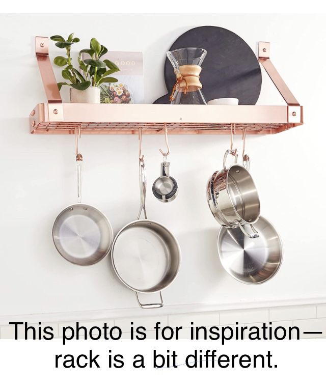 Pot Rack Copper Wall Mounted