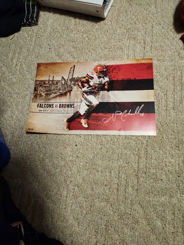 Nick Chubb Poster Cleveland Browns 