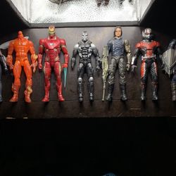 Marvel Legends Bundle, Iron Man, Bucky Ant-Man, Captain America, The Wasp