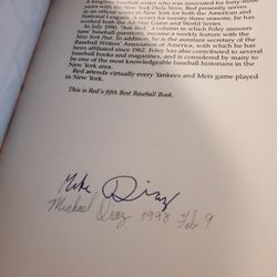 Red Foley's Best Baseball Book Ever Autograph By Mike Diaz