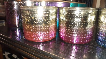 NEW PR pink & gold OF CANDLE HOLDERS