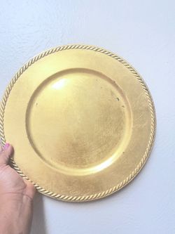 Lot of 25 - 13" GOLD PLASTIC CHARGERS