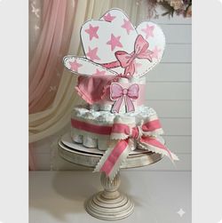 Pink Rodeo Cowgirl Cake/Baby Shower Centerpiece