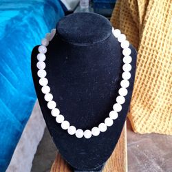 Galilea Rose Quartz Bead Necklace 