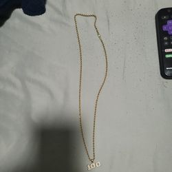 24 Inch 10k Real Gold And Charms  10 Grams 
