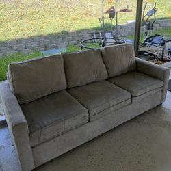 Modern Gray Fabric Sofa – Clean & Comfortable