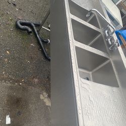 Commercial Restaurant Freezers N Fridge 3 Compartment Sinks And 3 Drawer Storage With Cutting Board Top 