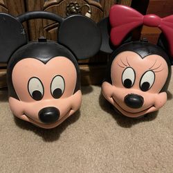 1980 Vintage Mickey Mouse Minnie Mouse Aladdin Lunch Boxes