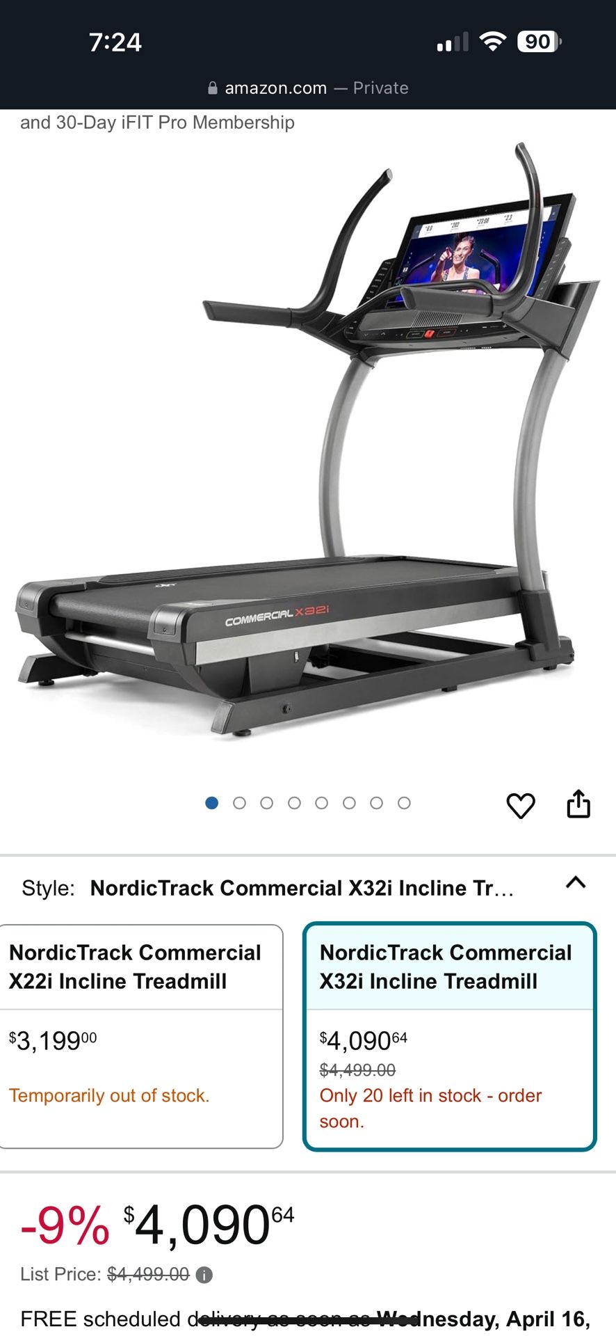 NordicTrack X22 Xi - $1700