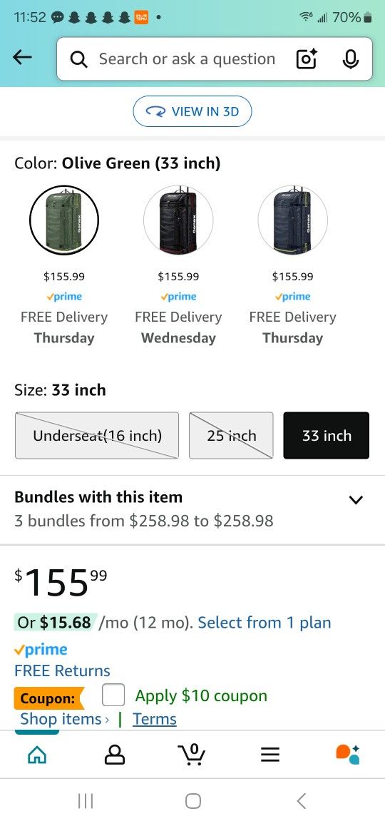 Conet Rolling Duffle Bag