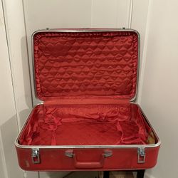 Vintage Featherlite Red Briefcase / Suitcase