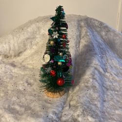 Bristle Brush Christmas Tree Decor Handmade 