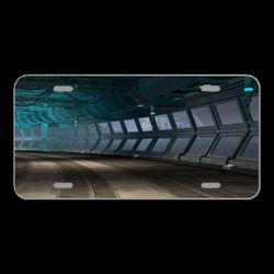 License Plate Novelty Car Front Science Fiction Scifi Corridor Hall