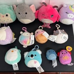 Squishmallows Plush Lot some with clips $20 for All xox