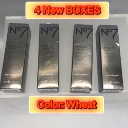 Brand New no7 make up Airbrush 4 boxes wheat color