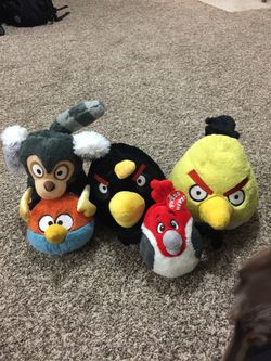 Angry birds plush animals