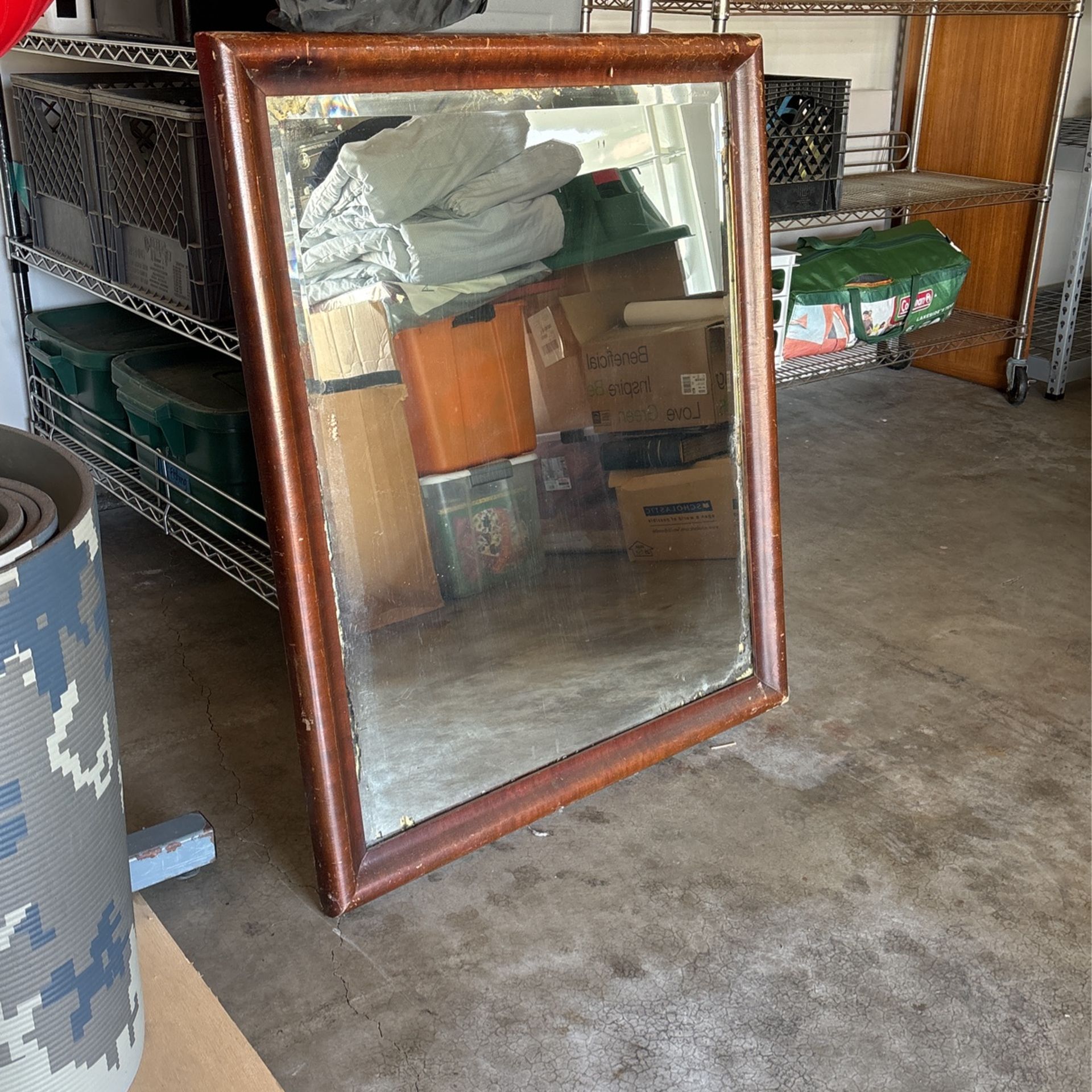 Antique Beveled Glass Mirror - FREE!!!