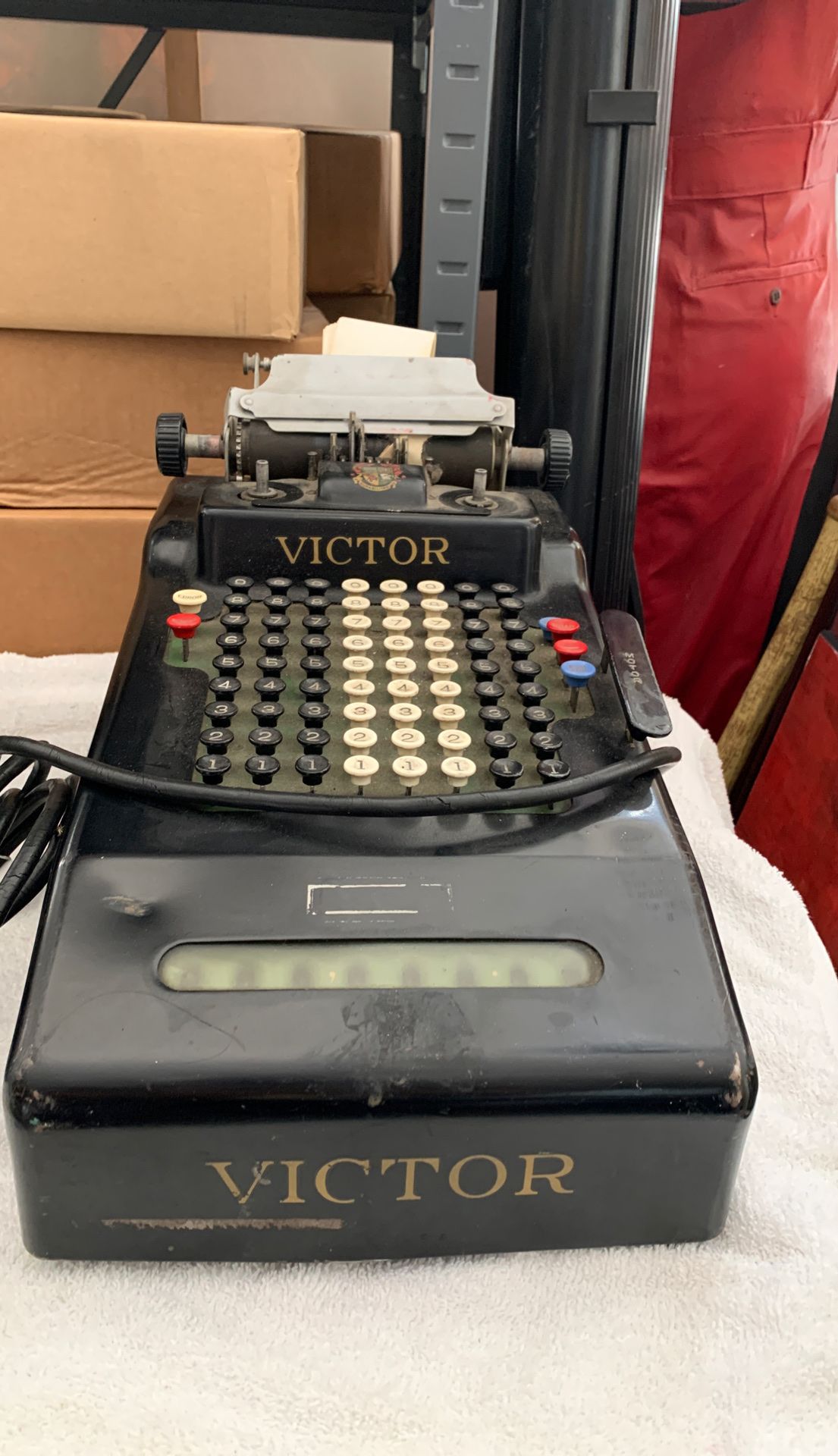 Antique Victor adding machine