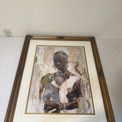 African Bride & Princess, Her Wedding Day. Very Large Framed Art. 
