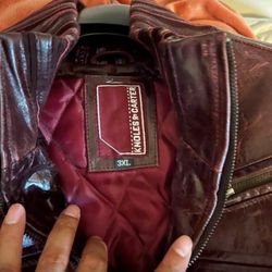 Men’s Leather Coat 3XL