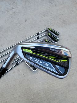 LEFTY Cobra King Radspeed Iron Set 5-PW + GW KBS Tour Steel Stiff Flex Left Hand *NICE