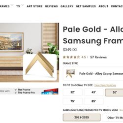 Samsung frame TV 50” Pale Gold Frame 