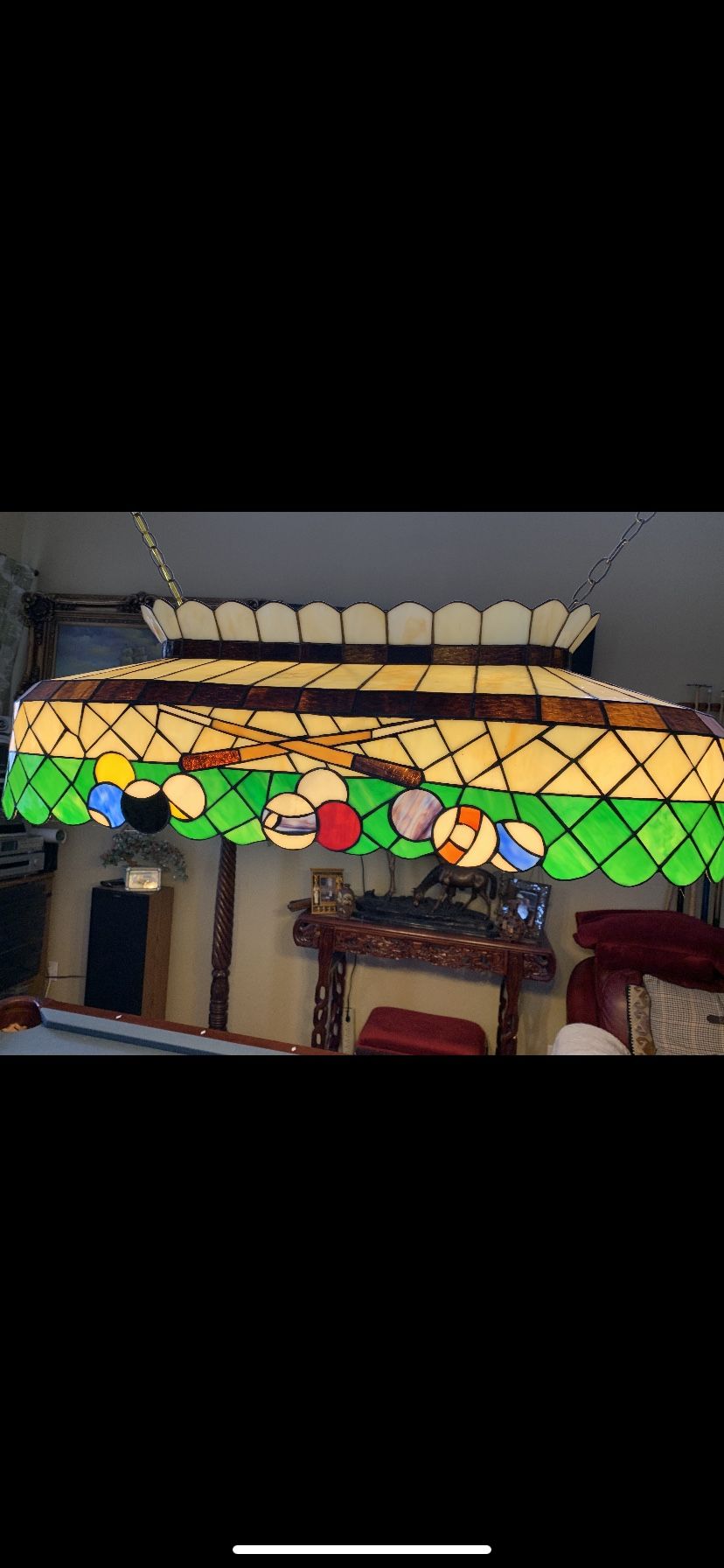 Tiffany Style Pool Table Lamp