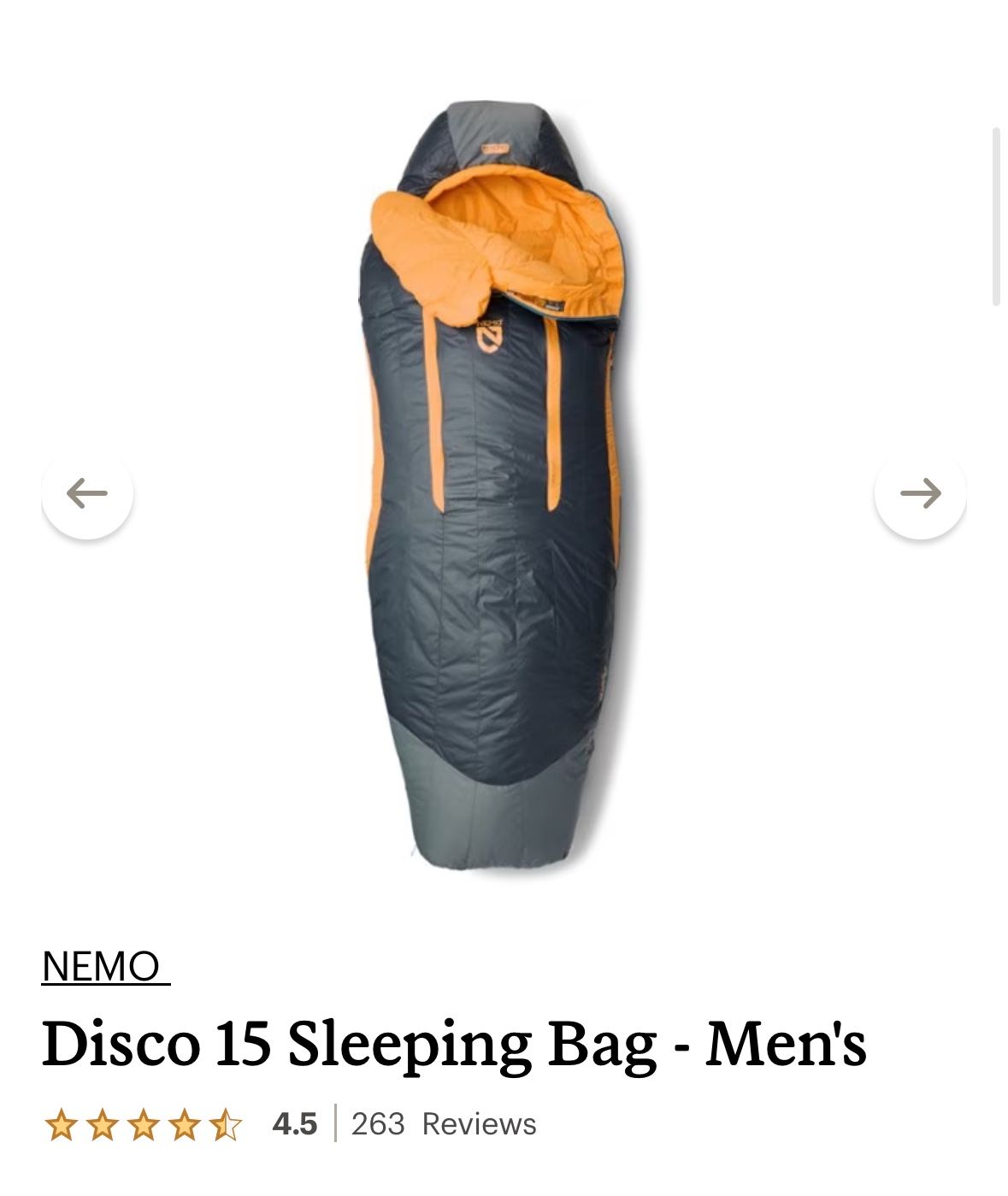 NEMO Disco 15 Sleeping Bag - Men's Long