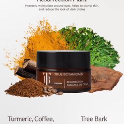 True Botanicals, Renew, Resurrection, Radiance, Eye Cream, New, 0.5oz