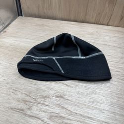 Nike Running Beanie Hat Womens Black Fleece Ponytail Port Hole Winter NikeFit