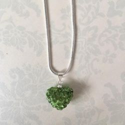 Green Heart Necklace 