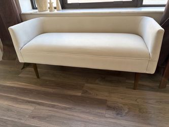 Cream Velvet Bench