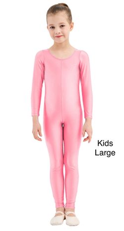 Kids Pink Bodysuit Unitard Large Halloween / Traje de Cuerpo Rosa Niños Grande