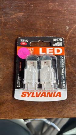 SYLVANIA - 3157 ZEVO LED Red Bulb - Bright LED Bulb, Ideal for Stop and Tail Lights (Contains 2 Bulbs)