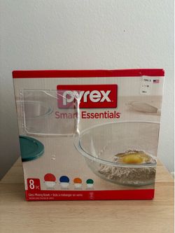 Pyrex Smart Essentials 8-Piece Glass Mixing Bowl Set