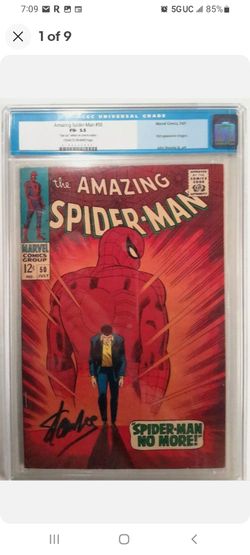 🕷AMAZING SPIDER-MAN #50 CGC 5.5 SIGNED BY STAN LEE 1967 MARVEL COMICS 1ST APPEARANCE OF KINGPIN🕸