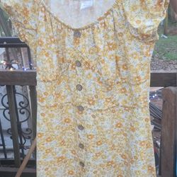 Unleash Your Inner Sunshine with Our Yellow Floral Dress!