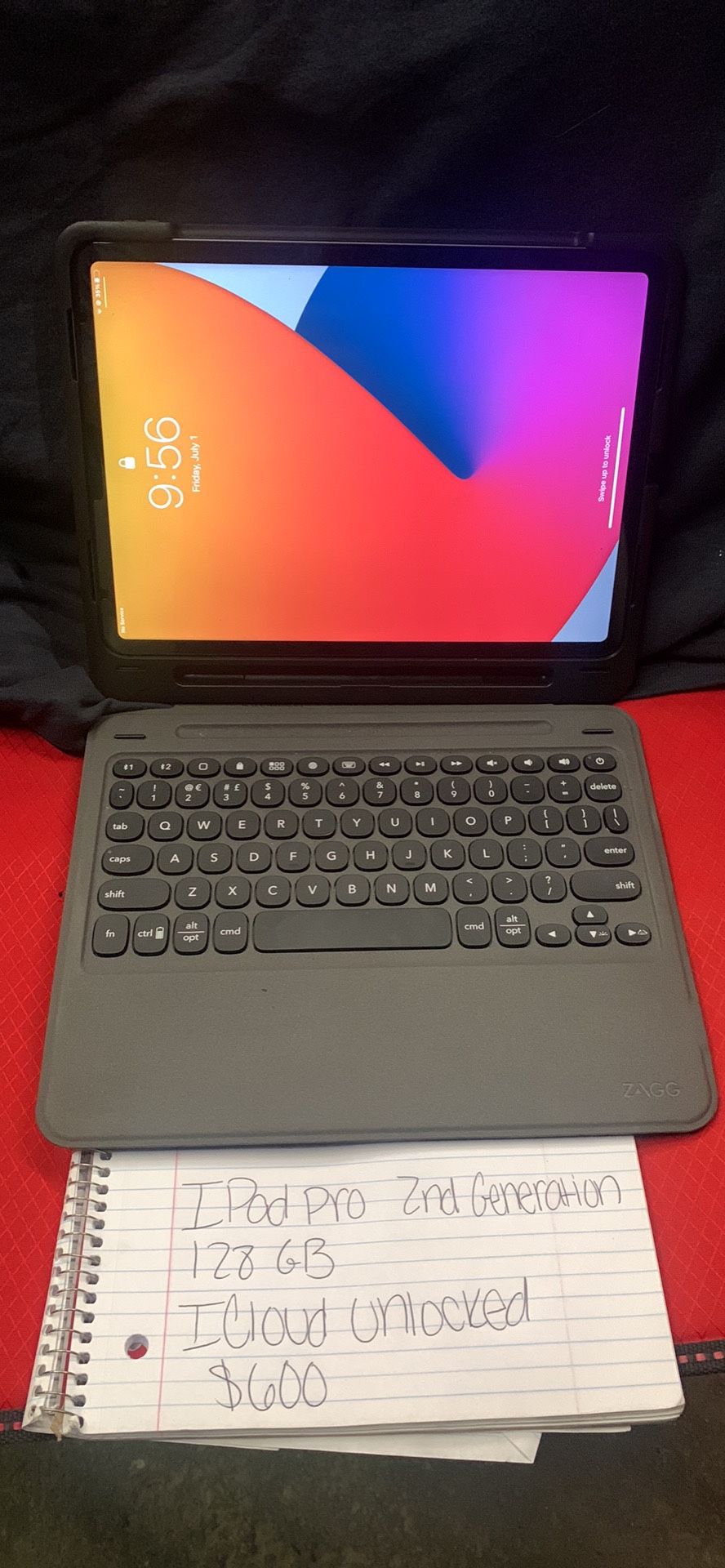 iPad Pro 2nd Gen With Zagg Keyboard