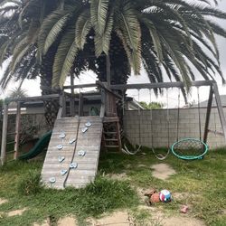 FREE Swing set With slide And Rock Wall