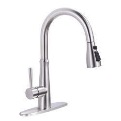 Single Handle Stainless Steel Pull Down Sprayer Kitchen Faucet
