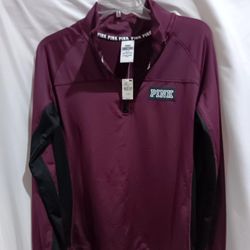 Ladies New  VS Pink Ultimate Pullover Jacket Size Large