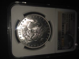 NGC Ms 66 1887 Morgan silver dollar New York bank or from the US Treasury bag