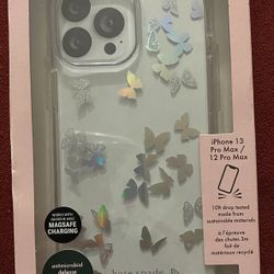 kate spade new york Iridescent Butterfly iPhone 13 Pro Max Hard Case Cover
