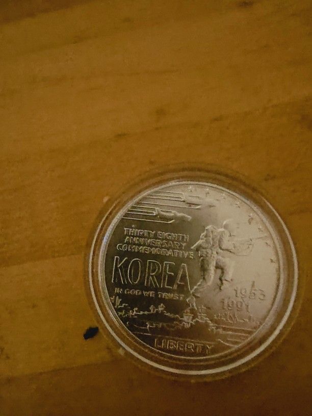 1991 Korea Commemorative 90% Silver Dollar