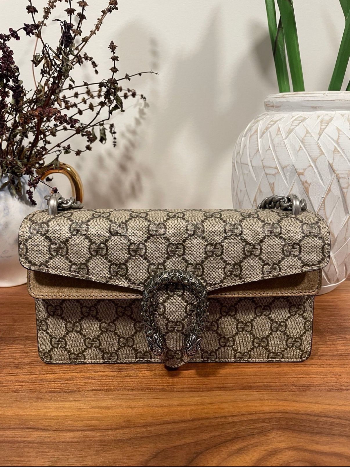 Gucci Womens Small Dionysus Shoulder Bag