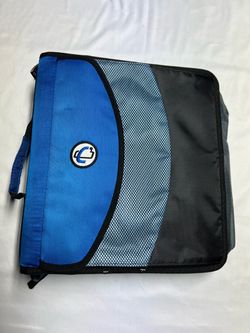 Case-It Zipper Binder Blue and Black