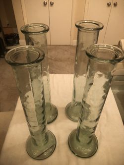 4 TALL VASES , 4 VASES !!!