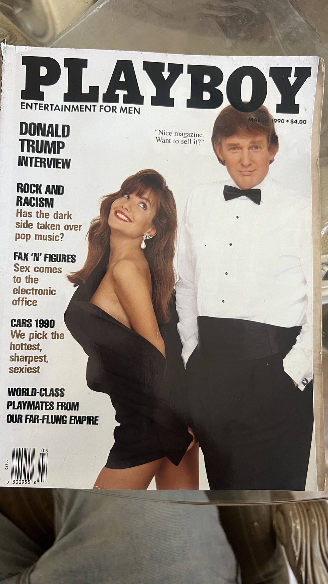 Magazine in like new condition, 1990 Playboy... interview with the president who, when asked what he would do if he lost all his fortune, replied, 