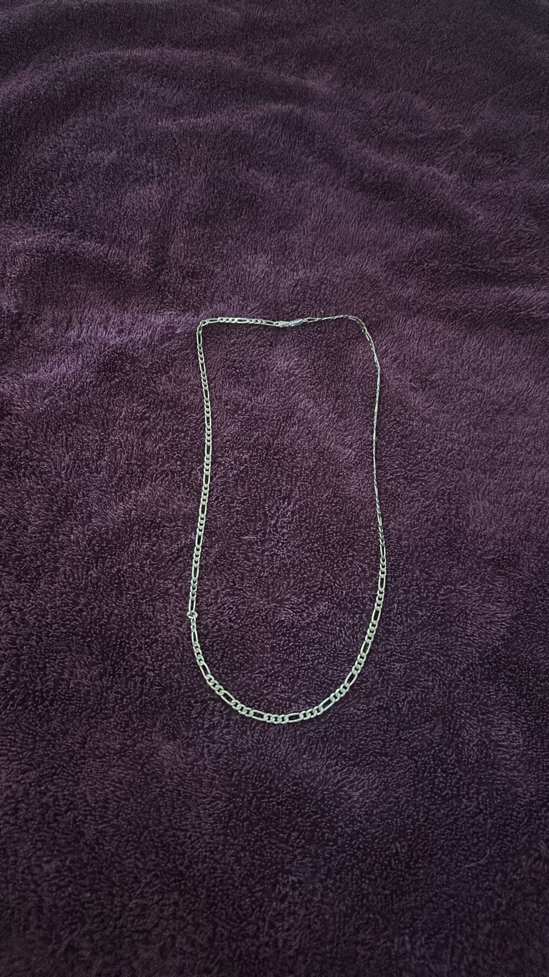 24 Inch Figaro Silver Chain (STAMPED)