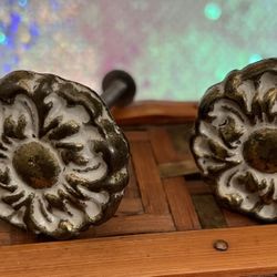 Vintage Floral Cabinet/Drawer Hardware Set 